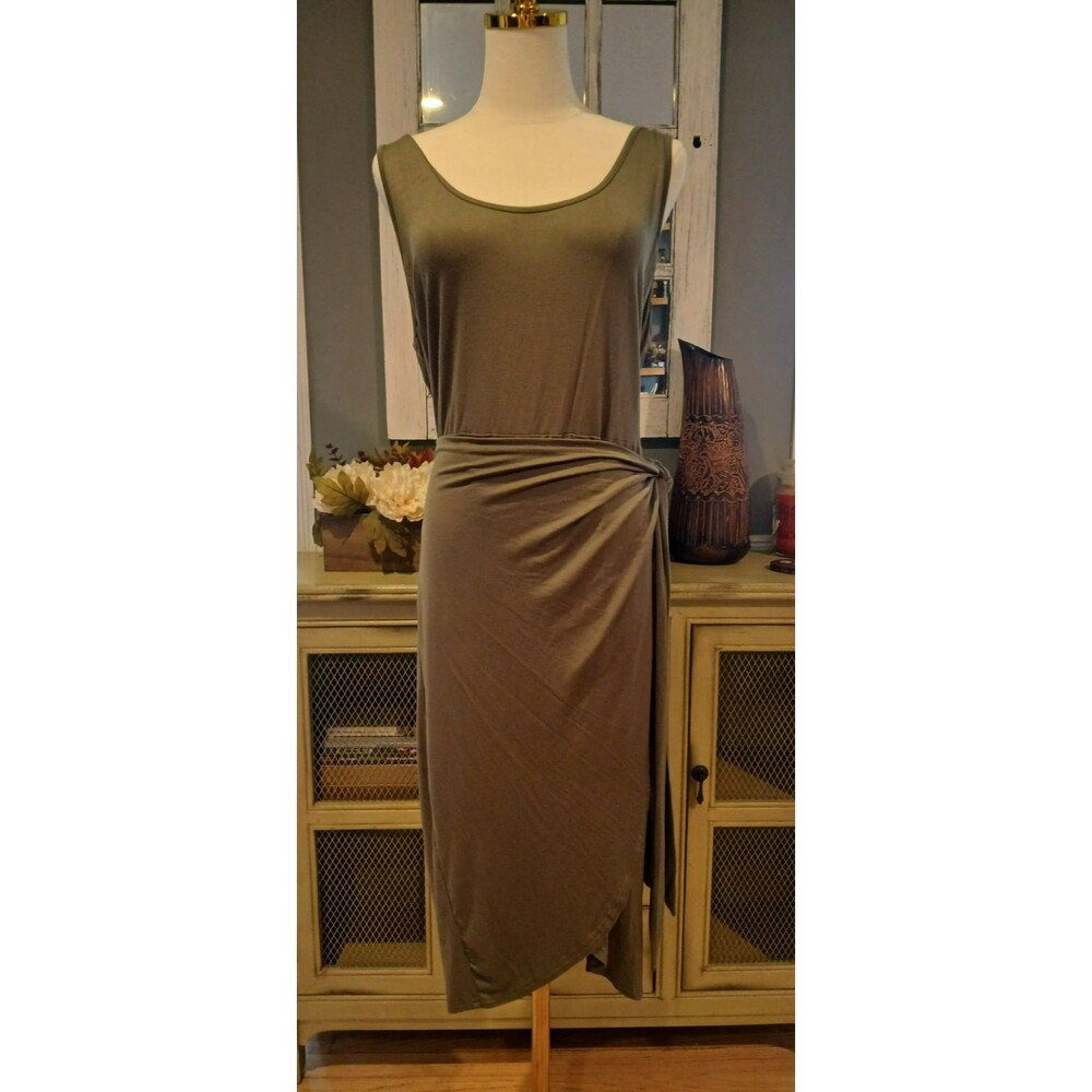NWT Grecerelle Wraparound Maxi Dress Beachy Boho Green Women's Size XL